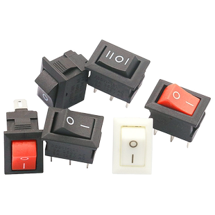 船型开关电源开关按钮小船形按键翘板小型电子秤KCD112脚三脚两档