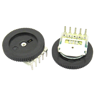 齿轮电位器  音量调节 B103 10K 16*2MM 双联五脚5脚拨盘 (5个)