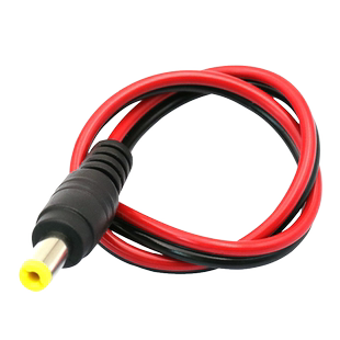 公头线纯铜芯DC电源线监控摄像机连接线红黑接头29cm12V24V 5个