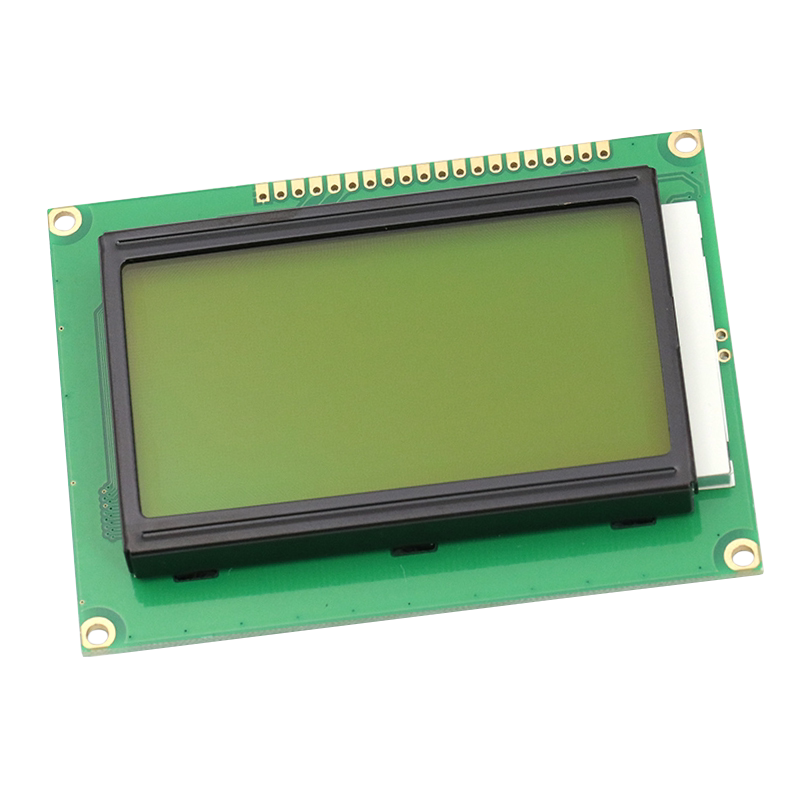 黄绿屏 LCD12864 LCD液晶屏 5V 带中文字库并口通用 ST7920 串