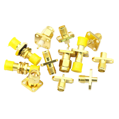 SMA-KFD/JDF/KKY/KKF 法兰4-3方形四孔菱形两孔安装外螺母座内孔