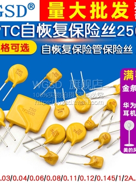 自恢复保险丝0.91.1 2.5 3 4 5A直插保险管 30V 60v72v1850MA 2A