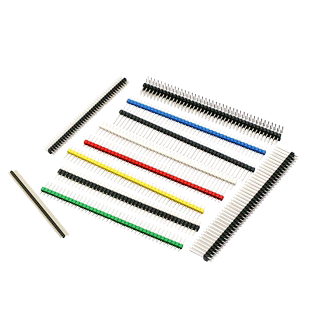 单排针双排针圆铜排针2.54MM 1.27 2.00间距1*40P直针弯针pin插计