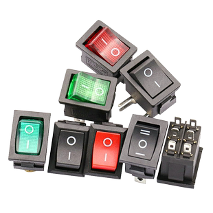 船型开关小型KCD1电热炒锅饮水机电子称船形电源按钮按键通用配件