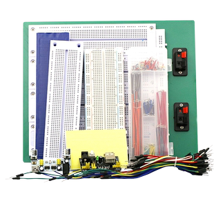 400孔面包板线MB-102 SYB-500实验板电路板洞洞板焊接实验套件PCB