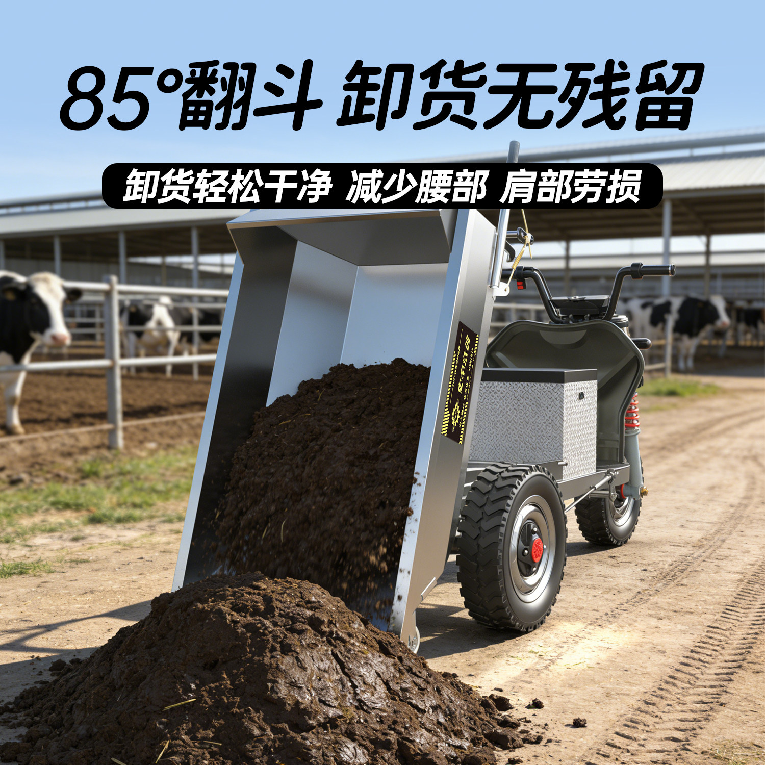 不锈钢小骑兵搬运车 建筑工地砂石翻斗车 省力拉货搬砖转运车