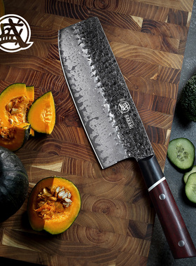 日本三本盛大马士革纹钢日式菜刀家用女士切片刀小菜切厨房刀具