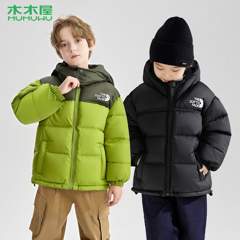 【冬装大清仓】【顾奈】木木屋儿童棉服秋冬新款拼色棉袄大码外套