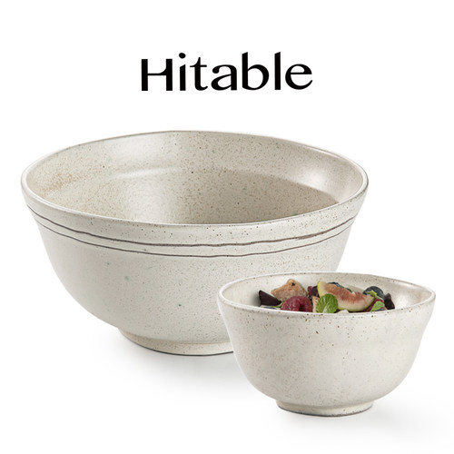 Hitable 涂鸦系列简约陶瓷碗家用早餐燕麦片碗高级感大容量餐具