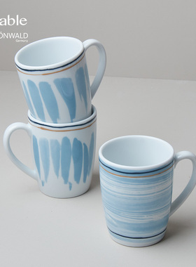 Hitable德国进口陶瓷马克杯超高温贴花牛奶杯休闲田园风花茶杯子