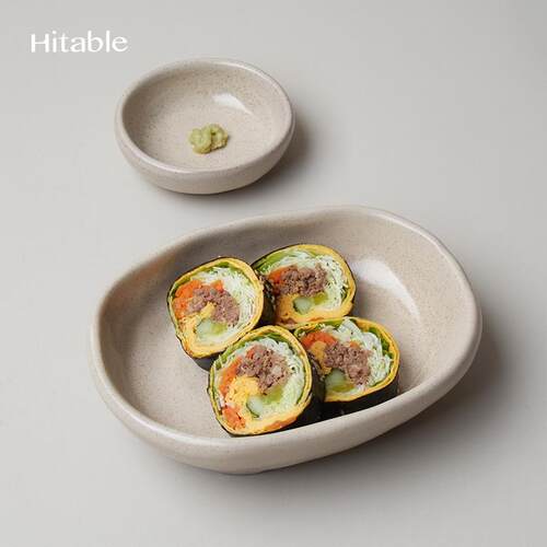 Hitable大耳朵四足钵创意椭圆盘