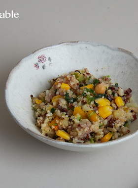 Hitable Grandma's系列花边碗日常米饭碗复古田园陶瓷水果酸奶碗