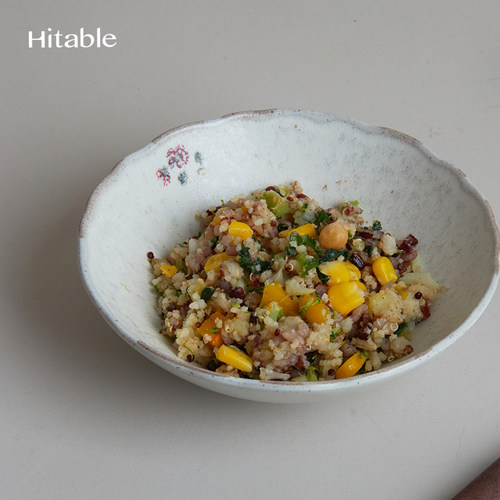 Hitable Grandma's系列花边碗日常米饭碗复古田园陶瓷水果酸奶碗