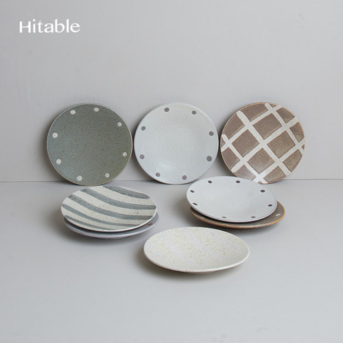 Hitable烘焙涂鸦迷你碟创意复古波点甜品盘水果小碟子咖啡碟杯托