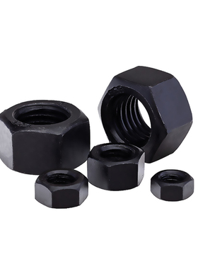 8级黑色螺母六角螺丝帽M2m2.5m3m4M5M6M8M10M12M14M16M20m27-48厘