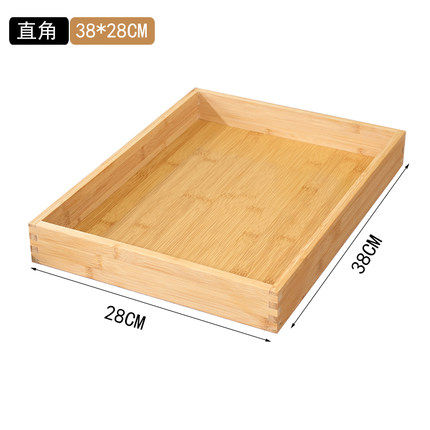 竹木托盘长方糕点盘食品展示盘干果展示盒面包托盘木质蛋糕店木盘