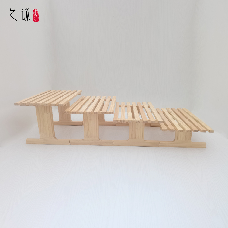 松木组合架子烘焙面包店展示货架糕点甜点商超多用途实木西点摆放