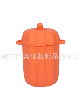 外贸新款厨房工具南瓜油脂储存器储油滤油硅胶培根油脂收集器