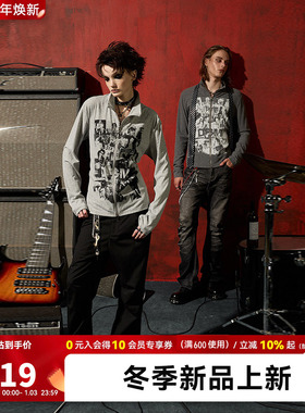 明星同款DONSMOKE小don手枪摇滚vintage亚文化收腰拉链开衫长袖