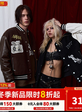 DSM X NANA正版官方联名Black Stones乐队全员贴布刺绣棒球服夹克