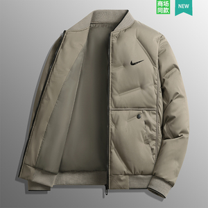 官网正品NK羽绒棉服男士加厚保暖棉衣棒球服外套立领冬装时尚百搭