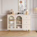 奶油风餐边柜现代简约置物柜法式 客厅家用收纳柜酒柜靠墙储物柜