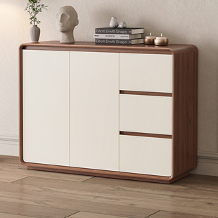 实木餐边柜靠墙一体储物柜客厅置物柜茶水柜边柜家用简约收纳柜子