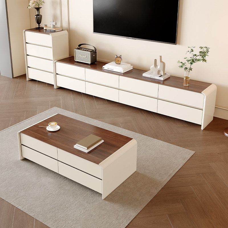 实木电视柜客厅家用落地收纳储物柜一体新款简约电视机柜茶几组合,住宅家具,电视柜,淘宝优惠券,粉丝福利购,淘宝优惠卷