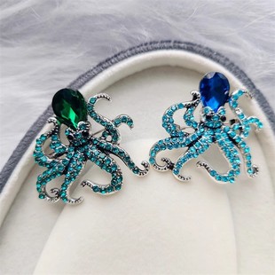 欧美复古风章鱼胸针小众个性男女西装礼服别针时尚百搭高级感配饰