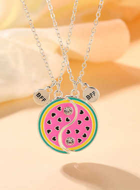 磁吸西瓜创意好朋友项链女