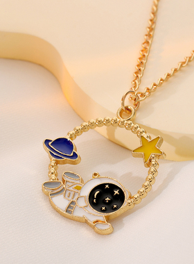 项链高颜值甜美通用十字链合金