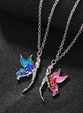 精灵天使吊坠项链二次元周边饰品