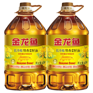金龙鱼低芥酸特香菜籽油5L*2桶 非转基因食用油菜油家用菜子油