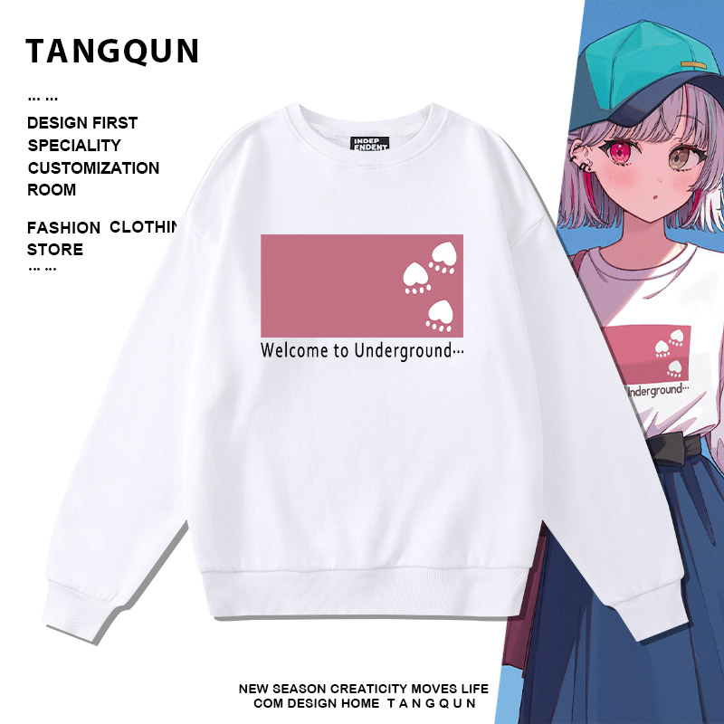 二次元卡通彩虹社虚拟偶像vtuber主播石神望同款圆领卫衣印花外套