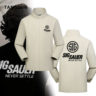 立领工装定制SIG SAUER硬汉俱乐部西格绍尔主题外套男穿搭冲锋衣