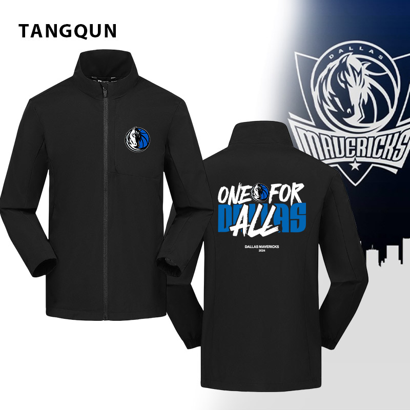 篮球立领训练服夹克衫达拉斯独行侠欧文出场服男运动休闲穿搭外套