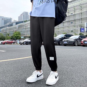 冰丝裤现货！夏季男士大码宽松笑脸九分裤QT707批35图片
