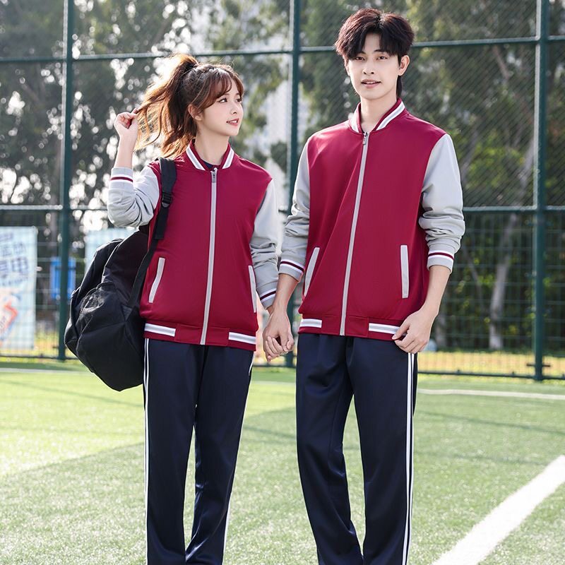 春秋季中小学生校服长袖套装初高中生班服男女运动服学院风团体服