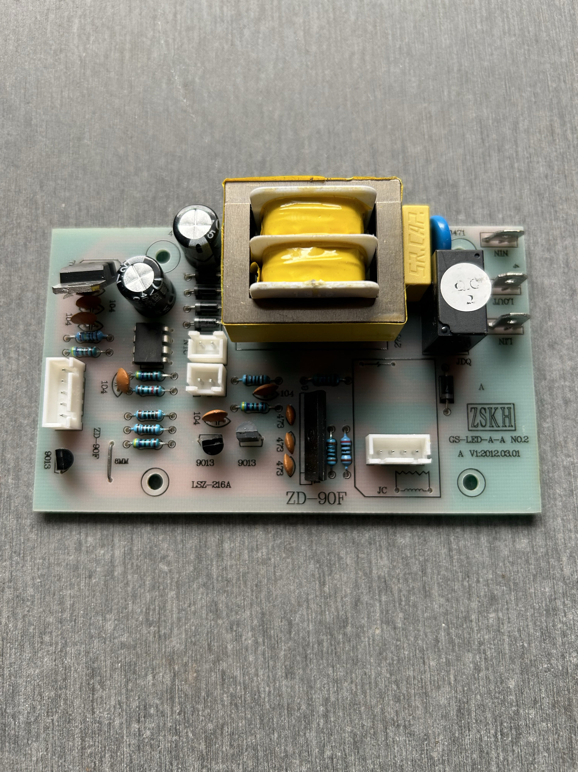 格林姆S斯电热水器电源板ZSKH GS-LED-A-A NO.2