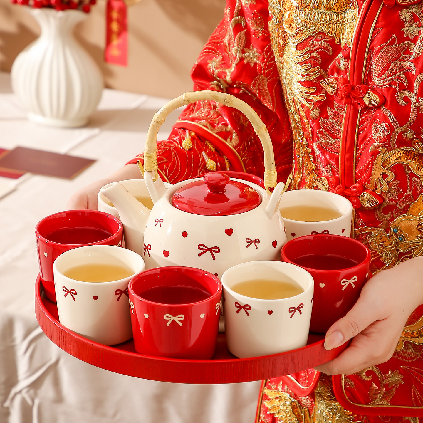 婚礼敬茶杯套装茶具新婚订婚礼物送新人闺蜜新娘结婚陪嫁高级实用,节庆用品/礼品,创意礼盒/礼品套组,淘宝优惠券,粉丝福利购,淘宝优惠卷