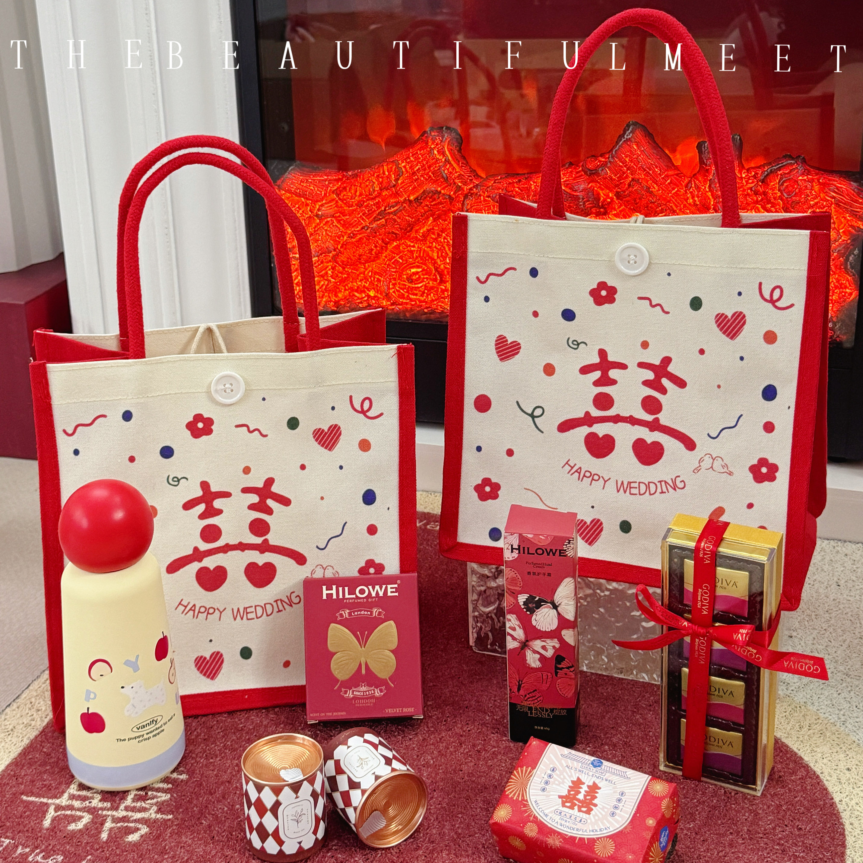 结婚伴郎伴娘伴手礼手提袋空盒小众高档实用礼物套装婚礼宾客回礼