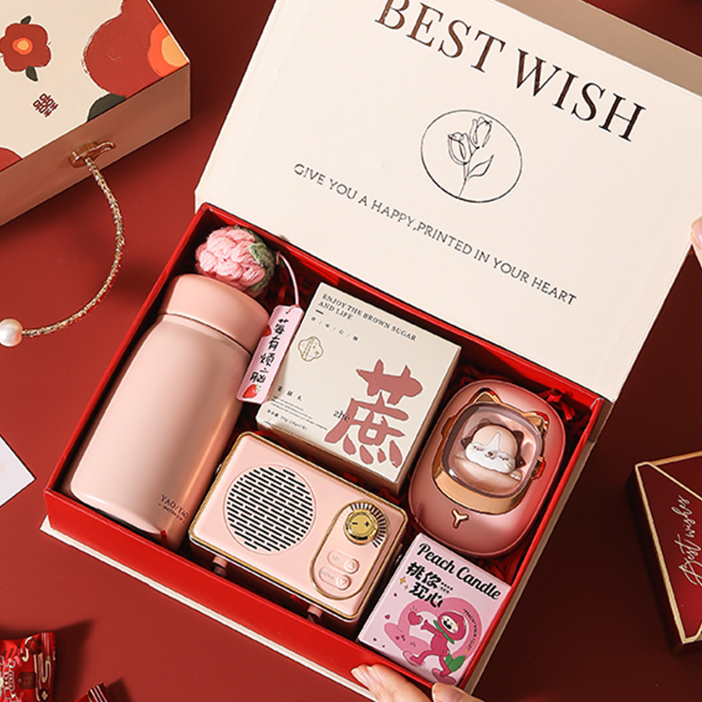 婚礼伴手礼女伴娘高档实用礼物套装结婚礼盒送宾客回礼手提盒空盒