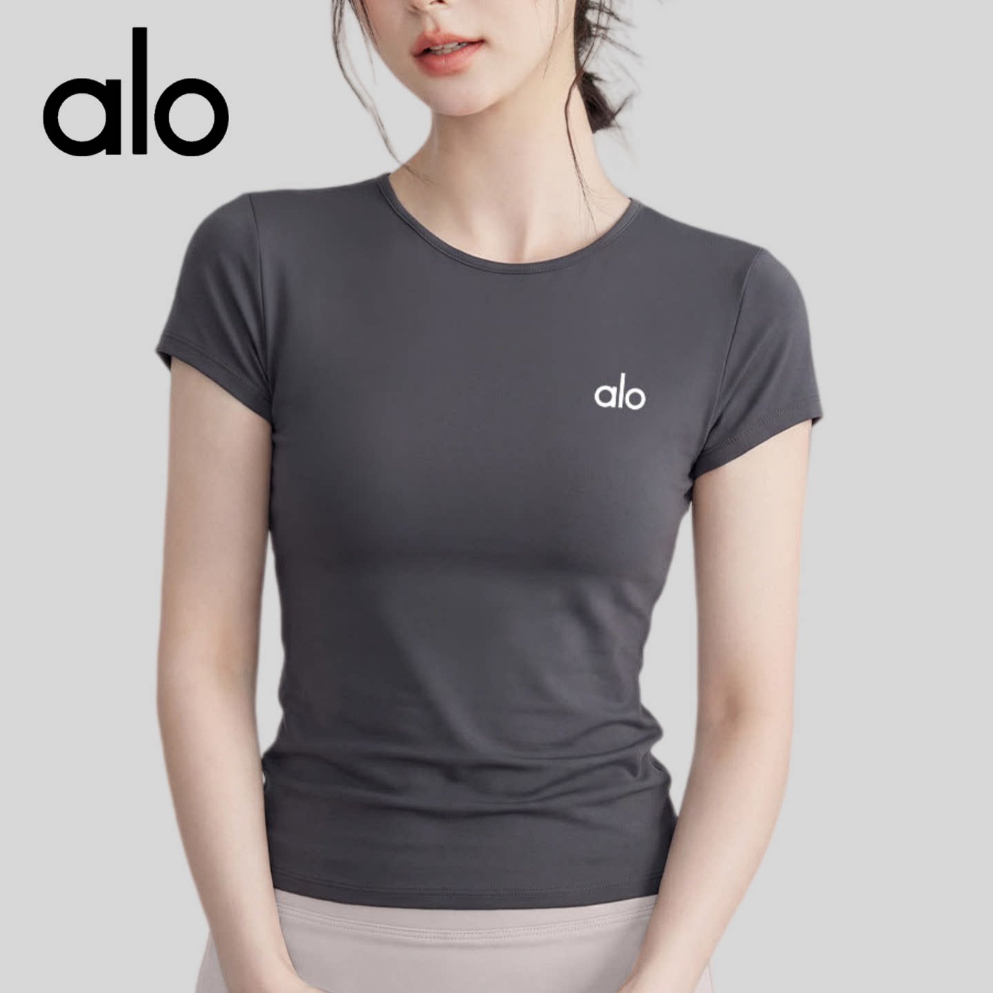 AIo 透气瑜伽服女夏修身防震运动背心跑步训练普拉提健身文胸短袖