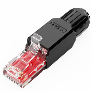 浙华免压水晶头超五5六6类千兆非屏蔽网络千兆免打免工具压水晶头