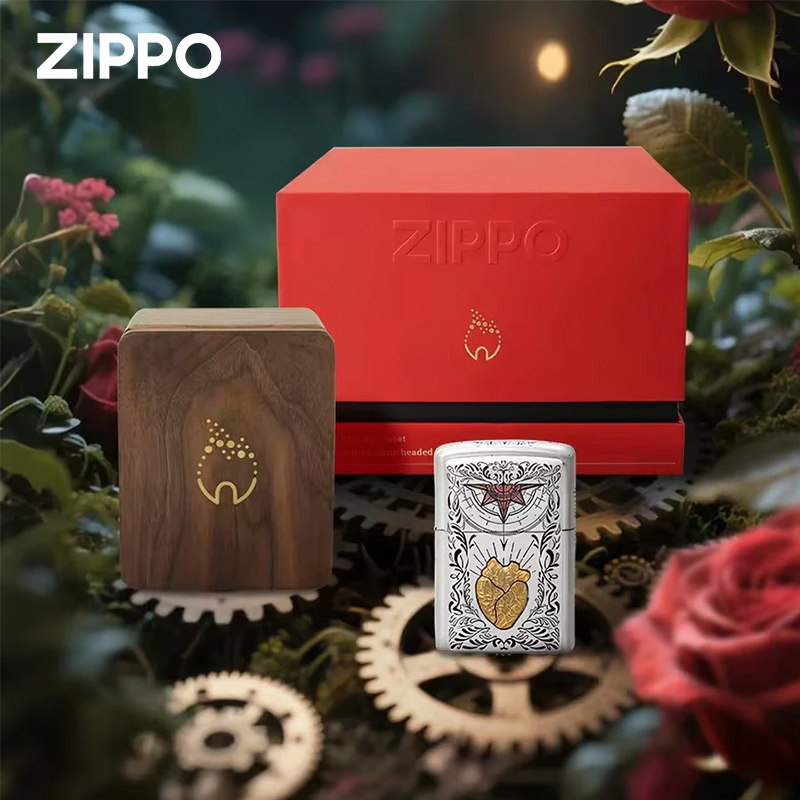 zippo打火机正品八音盒-怦然心动专属礼盒装送男友生日礼物