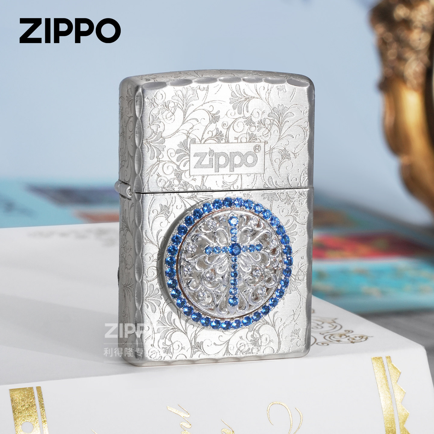 zippo打火机正品星誓可旋转贴章镀银防风煤油机送男朋友生日礼物图片