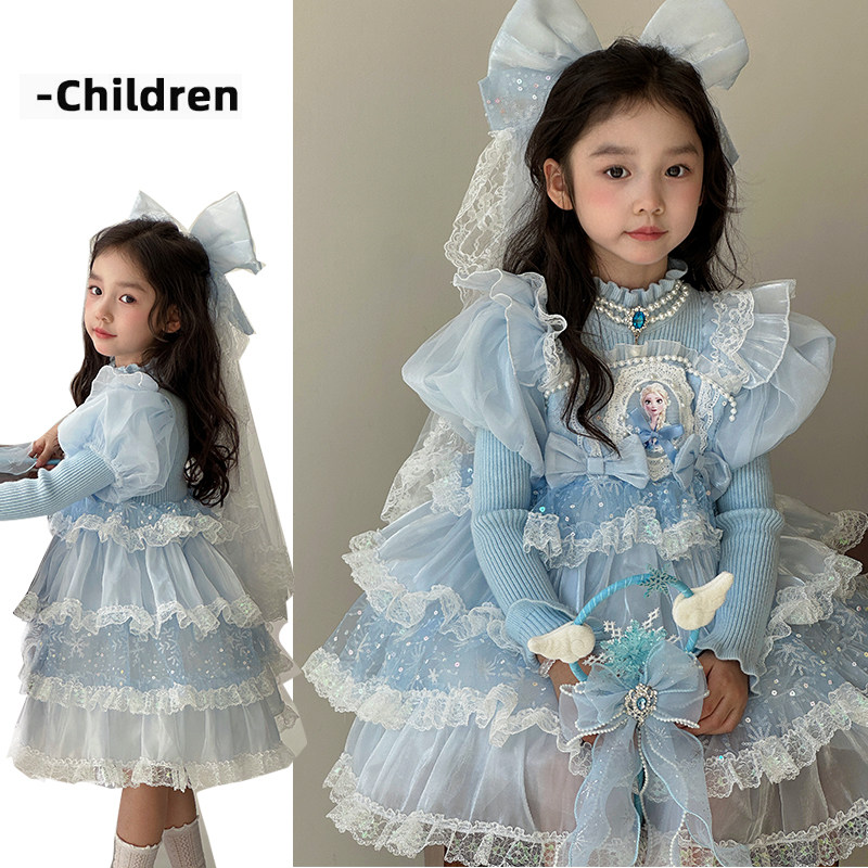 冰雪奇缘爱莎艾莎白雪公主裙冬装女童生日连衣裙爱沙冬季蓬蓬裙子,女装/女士精品,连衣裙,淘宝优惠券,粉丝福利购,淘宝优惠卷