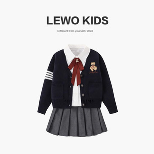 jk英伦百褶裙子制服学院风套装女童冬装秋冬2026新款儿童女孩衣服