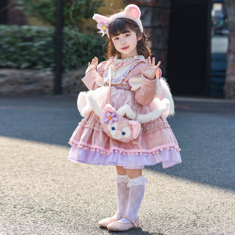 玲娜贝儿萝莉塔迪士尼女童公主裙春装女孩春秋季儿童cosplay服装