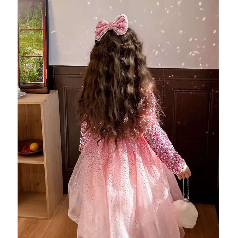 女童冬季连衣裙亮闪闪生日礼服高级感加绒小女孩亮片艾莎公主裙子,童装/婴儿装/亲子装,连衣裙,淘宝优惠券,粉丝福利购,淘宝优惠卷